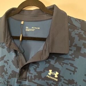 Under Armour Men's Freedom Blue Camo Polo Size XXL New